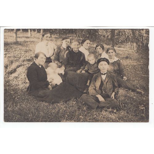 Group of Ladies and Children Old Postcard NB12