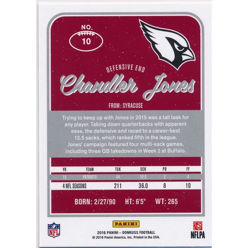 2016 Donruss Football 10 Chandler Jones Arizona Cardinals