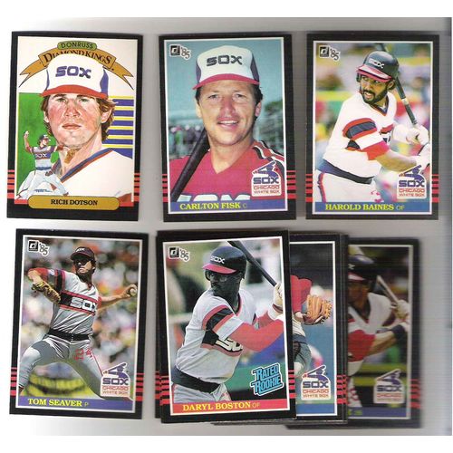 1985 Donruss baseball Chicago White Sox team set 27 cards- Baines, Fisk, Seaver