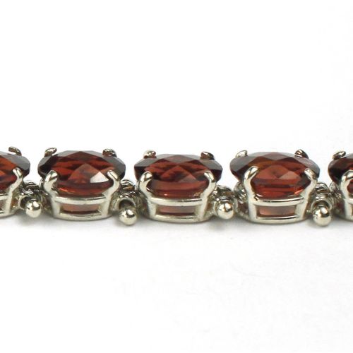Mozambique Garnet, 925 Sterling Silver Bracelet, SB002