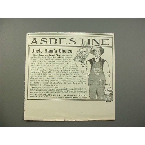 1900 Asbestine Ad w/ Speare's Paint Man - Uncle Sam