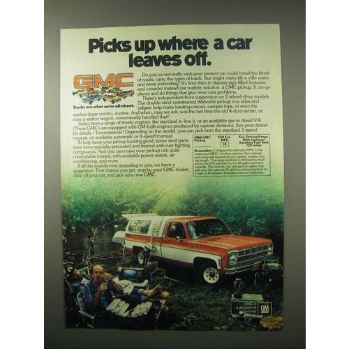 1980 GMC Pickup Truck Ad - Where a Car Leaves Off