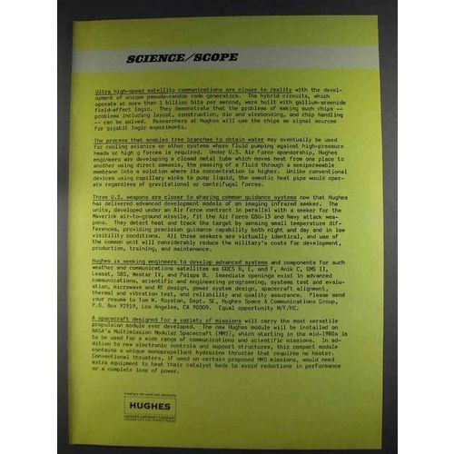 1980 Hughes Aircraft Ad - Ultra High-Speed Satellite