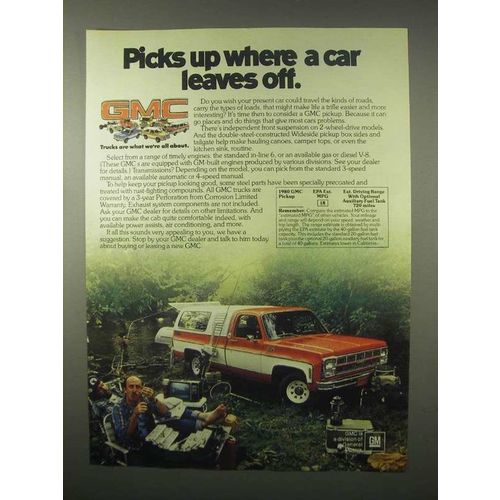 1980 GMC Pickup Truck Ad - Where Car Leaves Off