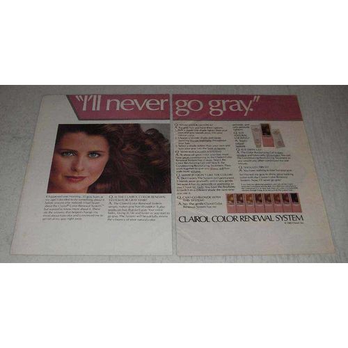 1983 Clairol Color Renewal System Ad - Never go Gray