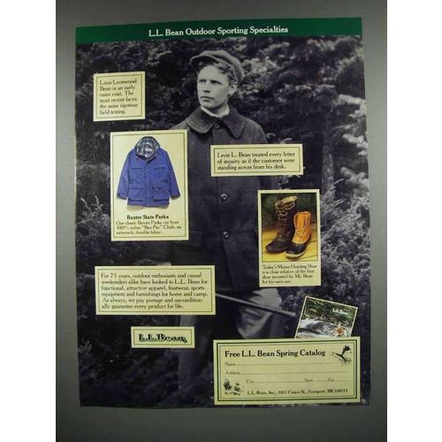 1987 L.L. Bean Clothing Ad - Outdoor Sporting