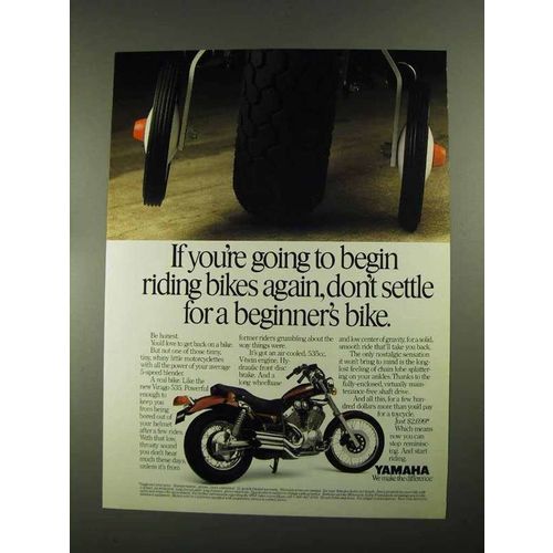 1987 Yamaha Virago 535 Motorcycle Ad - Begin Riding