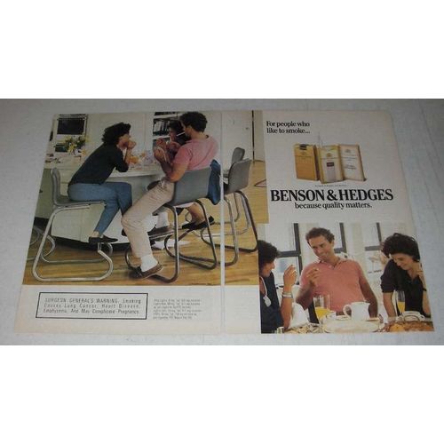 1988 Benson & Hedges Cigarette Ad - People Like To Smoke