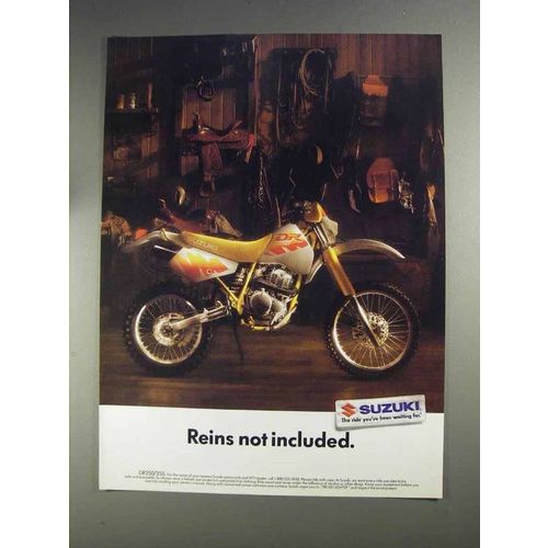 1991 Suzuki DR350 Motorcycle Ad - Reins Not Included