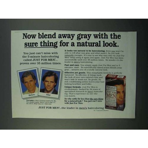 1996 Just for Men Haircoloring Ad - Blend Away Gray