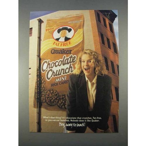 1996 Quaker Chocolate Chrunch Mini Rice Cakes Ad