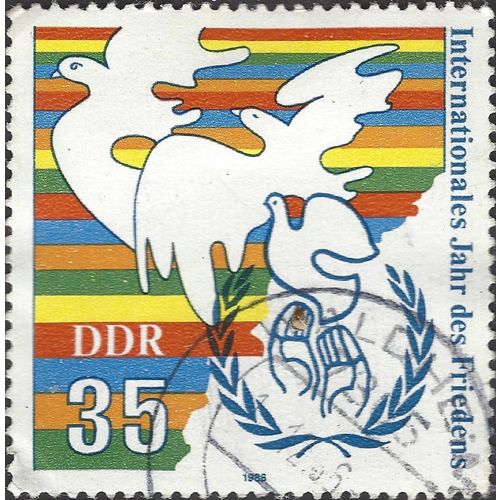 DDR, International Year Of Peace, blue 1986, 35pf