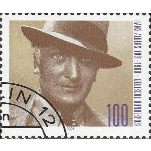 GERMANY, Hans Albers, 1891-1960, brown 1991, 100pf