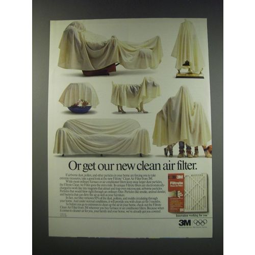 1991 3M Filtrete Clean Air Filter Ad - Or get our new clean air filter