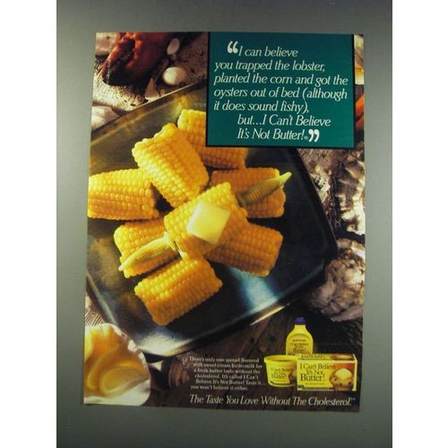 1991 I Can't Believe it's not Butter Ad - I can believe you trapped the lobster