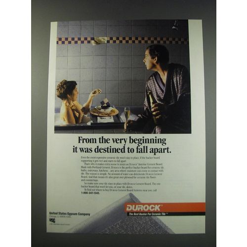 1991 Durock Interior Cement Board Ad - From the very beginning it was destined