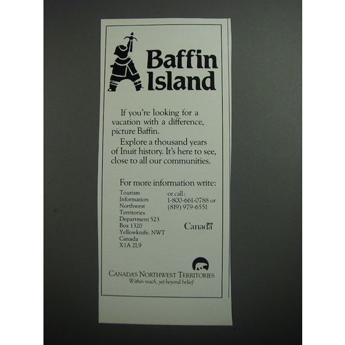 1989 Canada's Northwest Territories Ad - Baffin Island