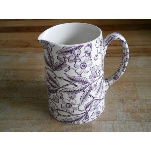 Burleigh Purple Chintz Prunus Cream Jug