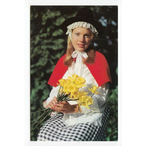 Lady in Welsh National Costume Postcard 23636