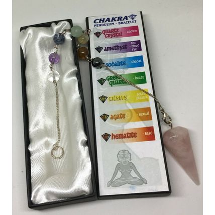 Chakra Pendulum Bracelet Rose Quartz
