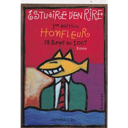 Festival Estuaire Den Rire Honfleur 2000 France Postcard unused VGC