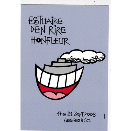 Festival Estuaire Den Rire Honfleur 2008 France Postcard unused VGC