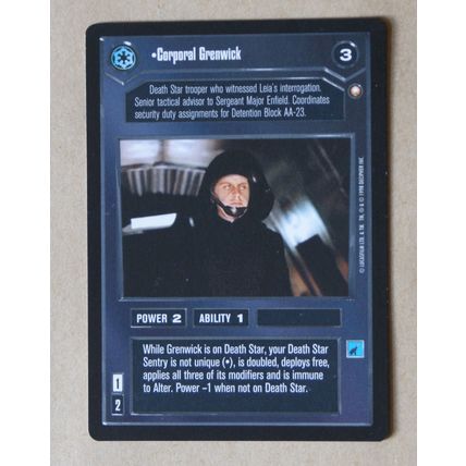 Star Wars CCG: Special Edition Limited # Corporal Grenwick (A) 1998 dark