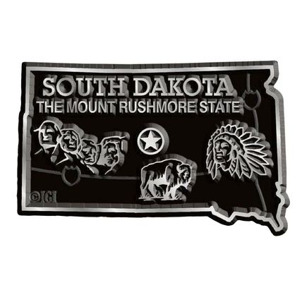 South Dakota The Mount Rushmore State Map Fridge Magnet
