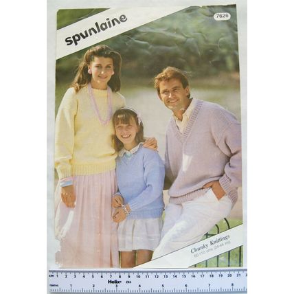 Vintage: Spunlaine 7626 family sweaters, chunky
