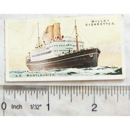 1924 Wills Merchant Ships of the World 8 S.S. Montlaurier