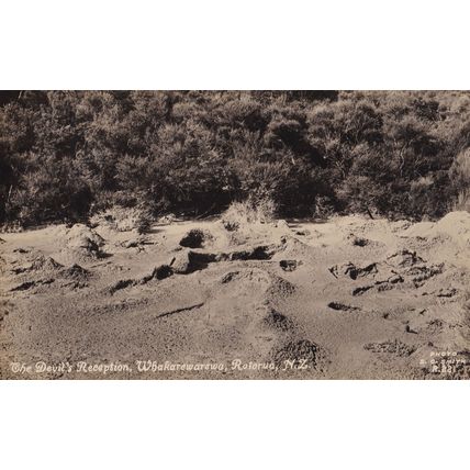 The Devils Pool Whakarewarewa Rotorua New Zealand RPC Old Postcard