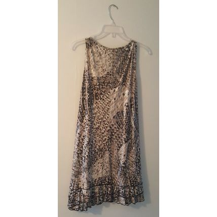 Pre-Owned Women’s Grey & Black Snake Print Sun Dress (M)