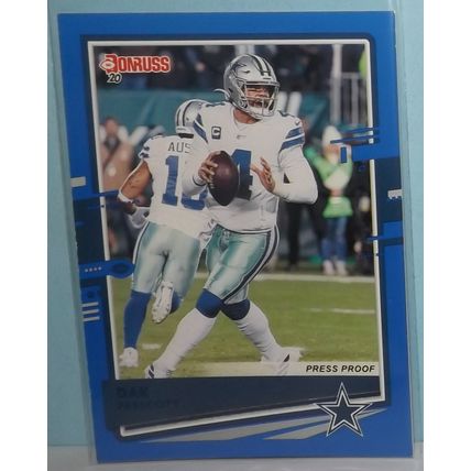 2020 Donruss DAK PRESCOTT (Dallas Cowboys) Press Proof Blue Parallel #78