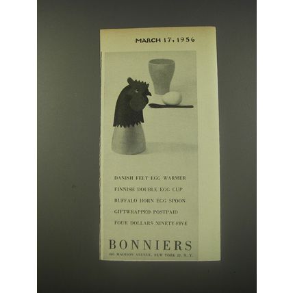 1956 Bonniers Advertisement - Danish Felt Egg Warmer, Finnish Double Egg Cup