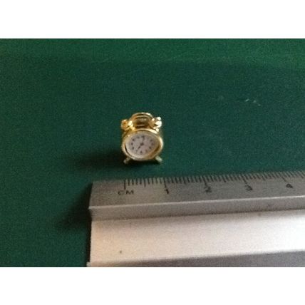 'Gold' Alarm Clock 1:12th Dolls House Miniature
