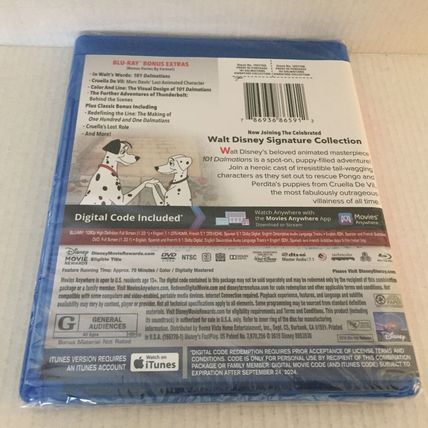 NEW Disney 101 Dalmatians Movie Blu-Ray + DVD + Digital
