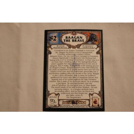 Baagan The Brave 1993 Merlin Battle Cards NO. 82