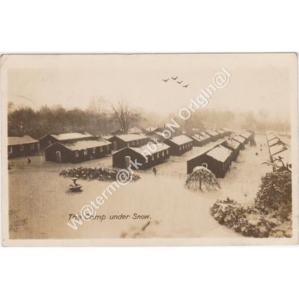 RP New Zealand Army Camp under Snow Hornchurch nr Romford Essex Underwood 1916