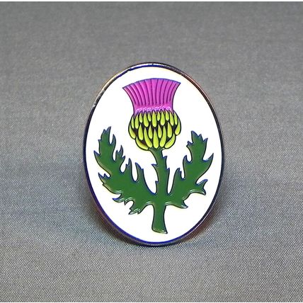 Thistle Flower Scottish Celtic Devotion Bravery Strength Symbol 30mm Metal Badge