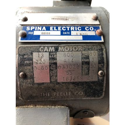 spina MTR00616-1, spina MTR00616-2,PEELLE 033026 CAM MOTOR,220VAC,3PHASE,HF