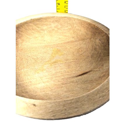 Natural Wood Rice Vegetable Steamer Lidded Bowl Hand Carved Burned Design