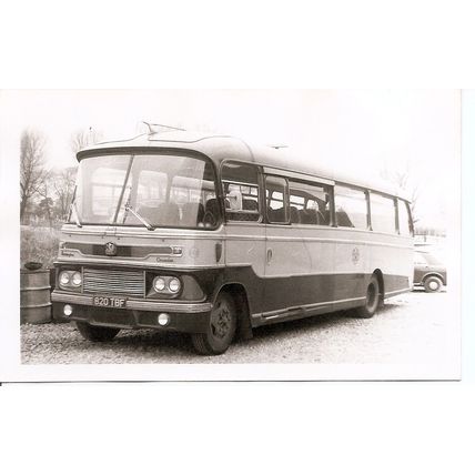 Black & White Photo of Greatrex Travel Services of Stafford 820 TBF ex Nickolls