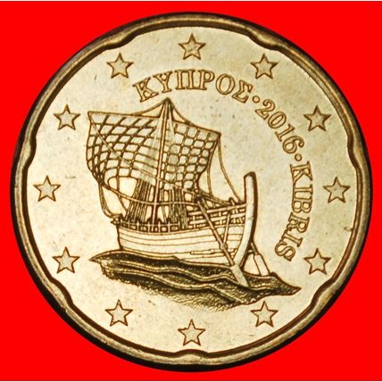 Ⰶ GREECE (2008-2024): CYPRUS★20 CENT 2016! SHIP NORDIC GOLD★LOW START★NO RESERVE