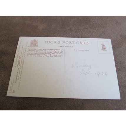 Raphael Tuck Postcard - Queen's Dolls House, Piano & Gramophone - Royalty