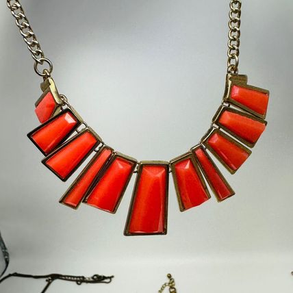 Assorted Statement Necklaces & Bracelet Set Geometric Floral Fashion Jewelry
