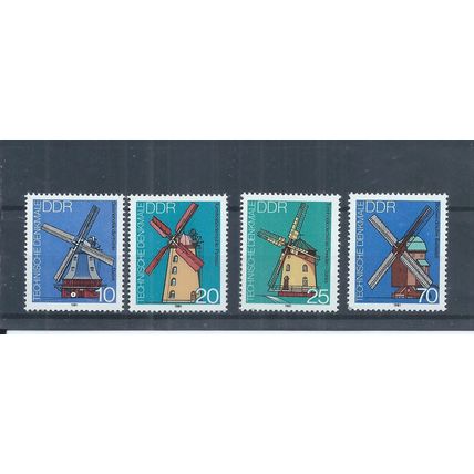 East Germany stamps. 1981 Windmills MNH SG E2367 - E2370 (AK986)