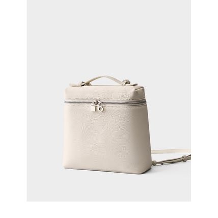 Genuine Leather Women Piana Backpack White