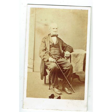 Victorian cdv photo elderly man seated Heywood photographer