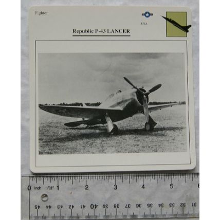 Republic P-43 Lancer - USA - Fighter - Collectors Club Card