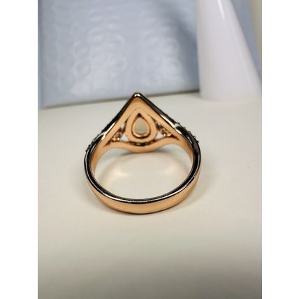 Bomb Party Sz8 Revealed BP Ring Fashion Jewelry RBP White Agate Rose Gold P
